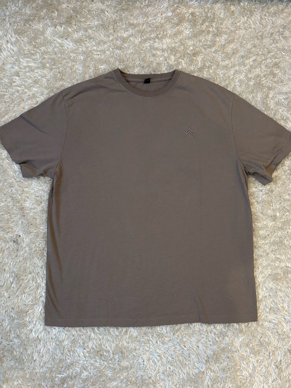 Oner Active Classic Oversized T Shirt Moss Brown Color Crewneck Embroidered Logo
